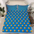 thumbnail image 2 of Homewish Blue Orange Geometric Circle Boy Girl 4pcs Bed Sheets,Polka Dots King Sheets,Vintage Aesthetic Super Cozy Sheet Set,Luxury Bedroom Decor, 2 of 7