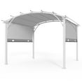 thumbnail image 6 of COOS BAY 11.4 x 11.4 Outdoor Retractable Patio Pergola Heavy-Duty Steel White Pergola with Sun Shade Canopy, Gray, 6 of 6