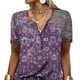 thumbnail image 3 of Camiseta de manga corta para mujer, camiseta de verano con cuello abotonado para mujer, camiseta con cuello en V para mujer, camiseta con cuello abotonado para mujer Consigue más, 3 of 5