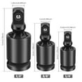 thumbnail image 3 of TMWEFUSC Swivel Socket Set, Universal Socket, Wobble Socket Set,Socket Extension Set Made From Cr-Mo with Included 1/4-, 3/8-, and 1/2-Inch Sockets, Set of 3, 3 of 9