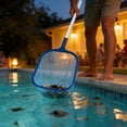 thumbnail image 5 of AuroraX Pool Skimmer Net Pool Leaf Rake Large 63in Shallow Depth Mesh Aluminum Pole Detachable Summer Pool Cleaning Supplies Blue, 5 of 6