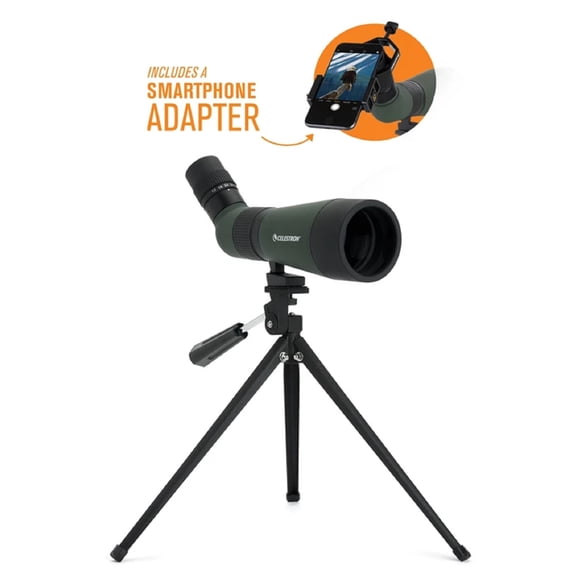 Celestron 12-36x60mm LandScout Angled Spotting Scope with Table-Top Tripod and Smartphone Adapter