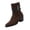 Brown, variant on Women's Orthopedic Buckle Ankle Booties, Suede Chunky Heel Short Boots, Wide Width Business Daily Walking Boots Black