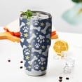 thumbnail image 3 of 30oz Paw Print Dog Bone Tumblers Stainless Steel Tumbler with Lid and Straw,Vacuum Insulated Double Wall Travel Tumbler Cups Mug with Cleaning Brush for Coffee,Tea, 3 of 7