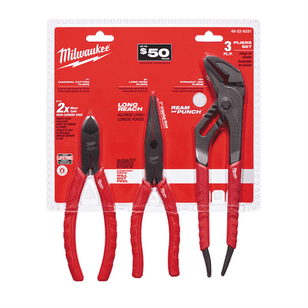 Milwaukee Tool Comfort Grip Pliers Kit - 3 PC
