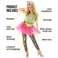 thumbnail image 2 of Morph Morph 80S Fancy Dress for Women, 1980S Costume with Accessories, Womens Halloween Costume, Retro Party Outfit Halloween Costume for Women Multicolored X-Large, 2 of 4
