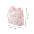 thumbnail image 2 of Unique Bargains 1 Pc Large Happy Drawstring Makeup Bag for Travel Pink Polyester, 2 of 6