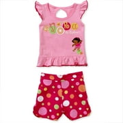 Angle View: Nickelodeon - Infant Girl Dora the Explorer 2-Piece Shorts Set