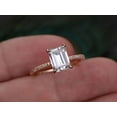 thumbnail image 4 of 1.50 ct Moissanite Diamond Engagement Ring in Semi Eternity with 18k Gold Plating, 4 of 5