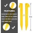 thumbnail image 2 of Tent Stakes for Sand ，Plastic Tent Stakes Heavy Duty, Lighter and Safer Than Tent Stake Metal,9 Inch Yellow Tent Stakes for Sand/Sand Stakes for Beach (24 Pack), 2 of 10