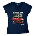 thumbnail image 5 of Ford Shelby Super Snake GT500 Women's V-Neck T-shirt American Mustang Cobra Racing, 5 of 7
