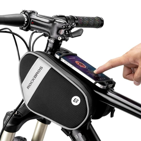 Bolsa para chasis delantero de bicicleta ROCKBROS, impermeable, 1,5 L, para smartphone