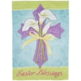 thumbnail image 2 of Northlight Easter Blessings Cross and Lilies Outdoor House Flag - 28" x 40", 2 of 7