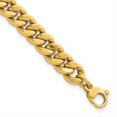 thumbnail image 4 of Auriga Fine Jewelry 14K Yellow Gold Polished 8.8mm Curb 7.5 inch Bracelet for Women, 4 of 6