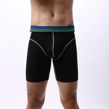 

Men Boxer Briefs Pouch Underwear Shorts Trunks Long Leg Sports Underpants