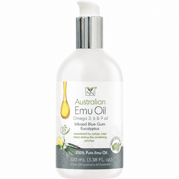 Y-Not Natural Australian Emu Oil Moisturizing Body Oil, Blue Gum Eucalyptus, 100 mL (3.38 fl oz)