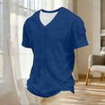 thumbnail image 6 of Wlynlyn Mens T-Shirts Short Sleeve Casual V-Neck Business Casual Wear Tops Soft Textured Knit Summer Basic Tee Shirt, 6 of 8