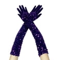 thumbnail image 4 of GPOECD Gloves for Women Carnival Glamour Fingerless Sparkling Shine Stage Performance Party Evening Wear Mittens, 4 of 4