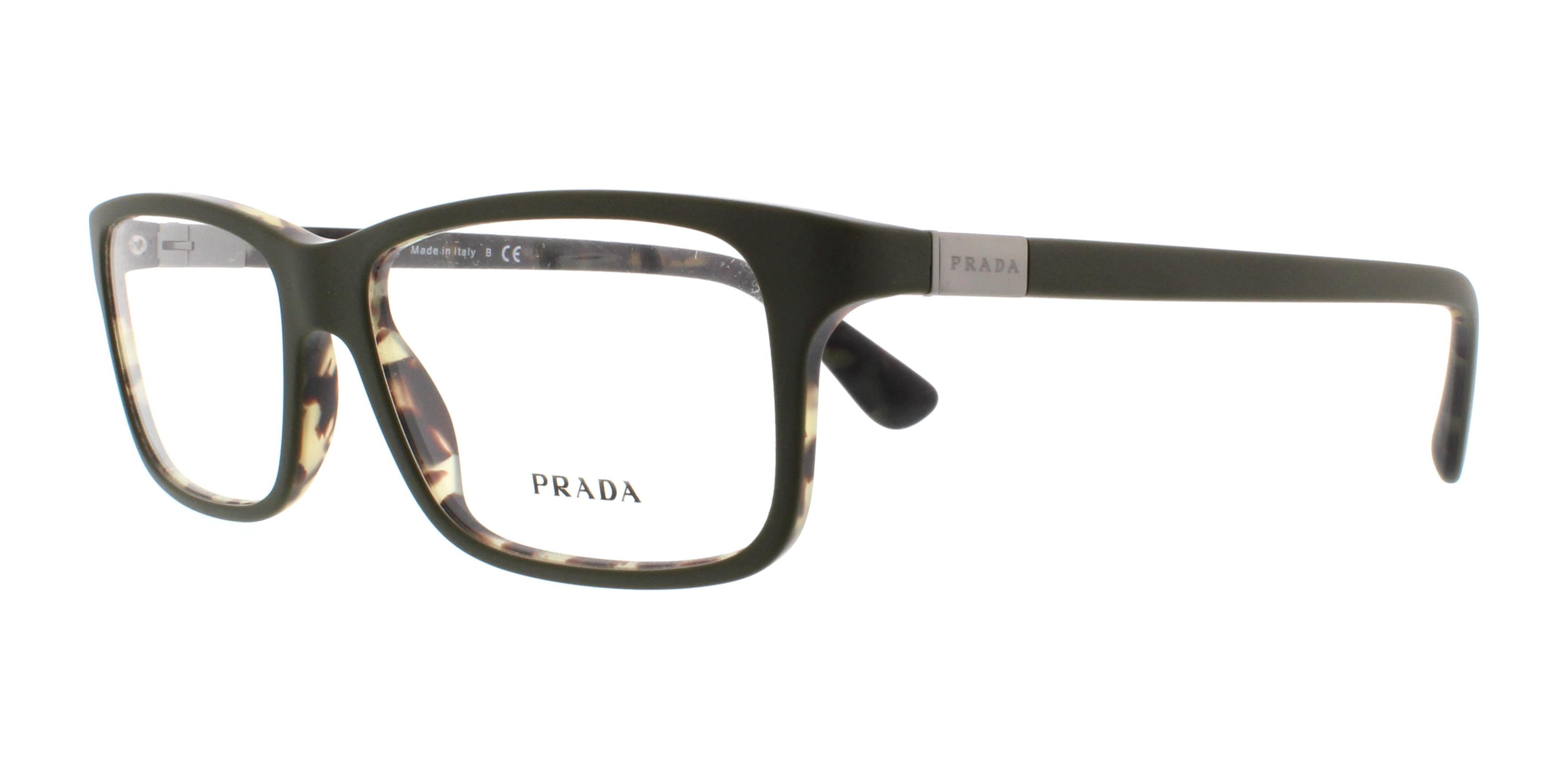 PRADA Eyeglasses PR 06SV UBF1O1 Green/Matte Tortoise 56MM - Walmart.com