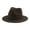 Coffee, variant on Hirigin Kids Boys Girls Fedora Hat Solid Color Toddler Jazz Hats Classic Wide Brim Cowboy Hats Panama Dress Hat