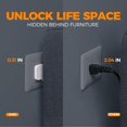 thumbnail image 2 of Barre d'Alimentation à Prise Plate avec Protection contre les Surtensions, Cordon d'Extension de 5 Pieds, 4 Prises et 3 Ports USB (1 USB-C), Gris, 2 of 19