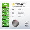 thumbnail image 2 of Tianqiu LR621H AG1 364A 1.5V Alkaline Coin Cell Batteries (2 Batteries), 2 of 10