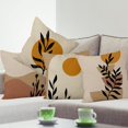 thumbnail image 2 of LAICAIW Boho Pillow Covers 22x22 Inch, Mid Century Sunrise Throw Pillow Covers Abstract Black Leaves Square Cotton Linen Terracotta Couch Pillowcases, Set of 4 (No Inserts), 2 of 7
