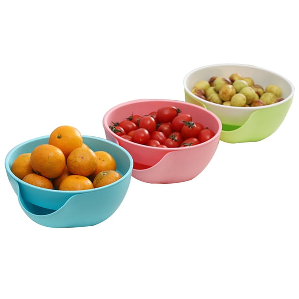 Snack Bowl con Shell Holder Plato doble Tuerca Bowl para Pistachos Cacahuetes Semillas de girasol Edamame Cerezas Dulces (Color al azar)
