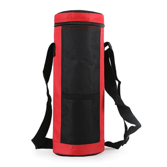 Greeniant Bolsa de transporte Oxford para botella de agua, impermeable, 1,5 l, bolsa de almacenamiento de gran capacidad, manga protectora Kits de desorden para acampar Rojo