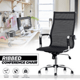 thumbnail image 3 of MoNiBloom Adjustable Height Mesh Office Task Chair, High-Back Swivel Seat for Conference, Black, 3 of 12