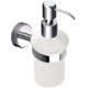 thumbnail image 1 of Liquid Soap Dispenser And Stand, Frosted Glass, Wall Mounted, Stainless Steel Polished Finish, 1 of 2