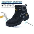 thumbnail image 3 of ywluxe High-Top Work Shoes for Men - Steel Toe, Kevlar Puncture-Proof Midsole, Lightweight, Breathable, All-Season Safety Shoes, 3 of 10