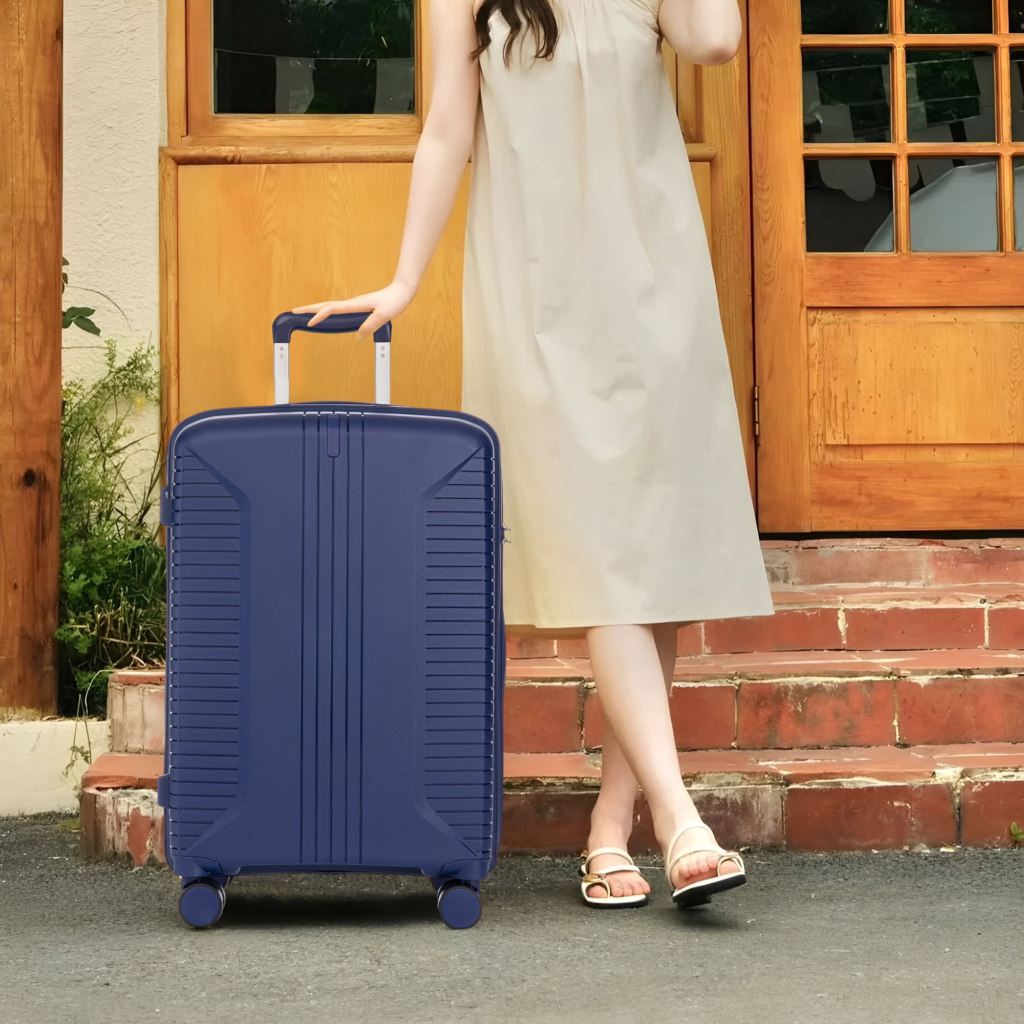 3 Piece Rolling Luggage Set Carry on Luggage Spinner Wheel Lightweight Suitcase with TSA Lock 20in24in28in