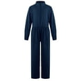 thumbnail image 3 of CHICTRY Big Girls Stand Collar Jumpsuit with Pockets Mechanic Boiler Suit One Piece Romper Coverall Navy Blue 16, 3 of 7