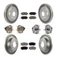 thumbnail image 1 of Transit Auto Front Rear Hub Bearings Assembly Coated Disc Brake Rotors and Ceramic Pads Kit (10Pc) for Car Kia Soul - Left Right Side (Driver Passenger) KBB-129536, 1 of 11