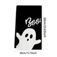 thumbnail image 2 of Halloween Kitchen Towels Set of 2, 15.75x23.62 Inch Spooky Ghost Pumpkin Bats Dish Towels, Absorbent Boo Trick or Treat Hand Towels for Holiday Decor, Jack-O-Lantern Themed Dishcloths for Home, 2 of 4