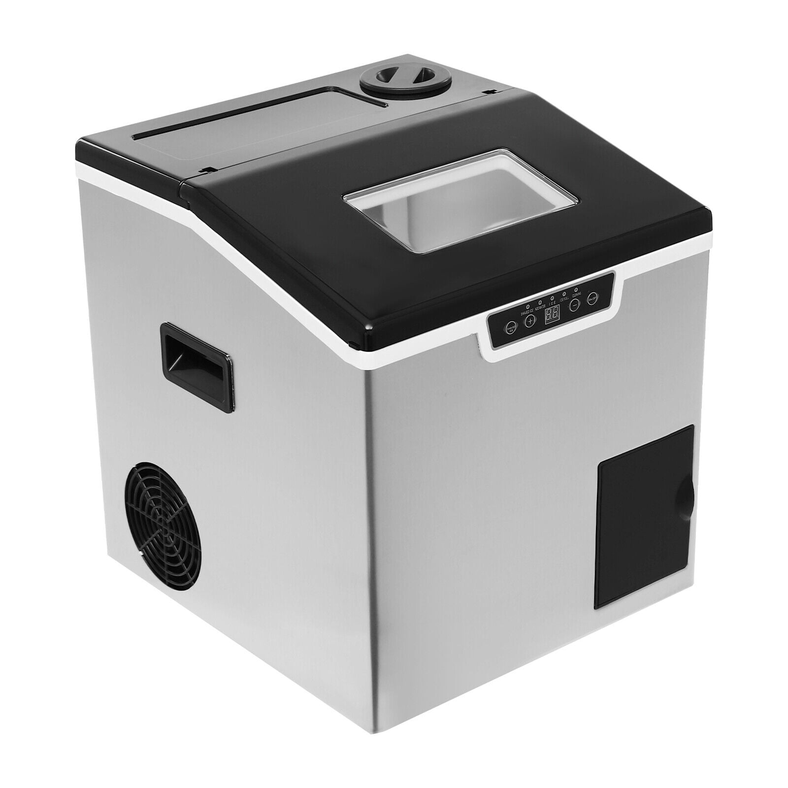 Miumaeov Self Dispensing Countertop Crushed Ice & Ice Cube Maker Stainless Steel 150-180W