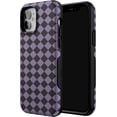 thumbnail image 2 of Case for iPhone 12/12 Pro Case | Harlequin Midnight Diamond | Black and Purple | Bold Protective Design | MagSafe Compatible Design, 2 of 6