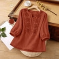 thumbnail image 6 of Embroidered Linen Shirts For Women Womens Gauze Tops Lightweight Linen Blouses For Women Cotton Boho Tops Gauze Shirts Boho Peasant Gauze Blouses Gauze Tunic Tops For Women Gauze Shirts For Women, 6 of 8