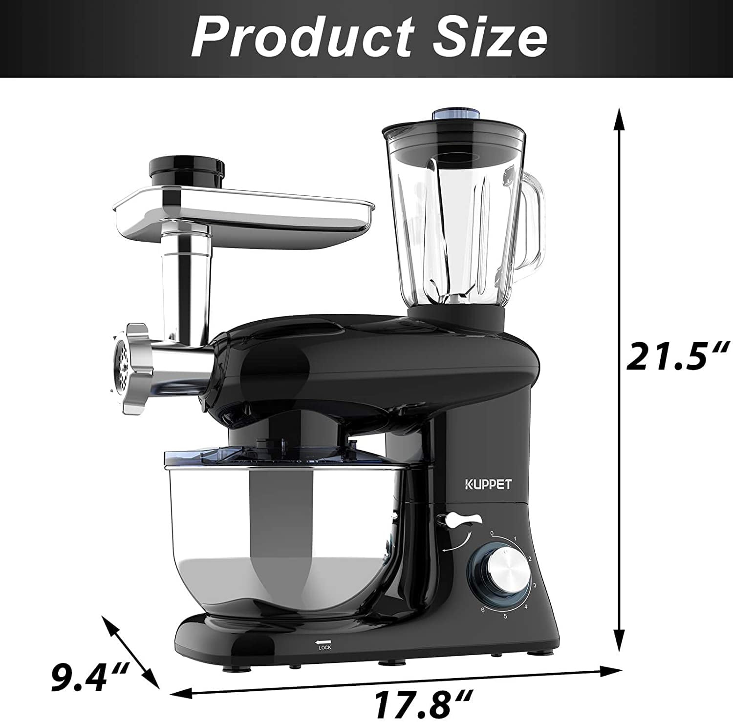 Hamilton Beach Stand Mixer, 7 Speeds, 4 Quart Capacity, Black, 63390