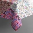 thumbnail image 5 of Pioneer Flower Floral Print Pattern Square Tablecloth,Waterproof Square Table Cover,Wipeable Spillproof Washable Table Cover for Home Kitchen Party Decor 52"x52"(132x132cm), 5 of 6