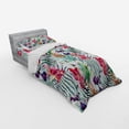 thumbnail image 2 of Ambesonne Floral Bedding Set 3 Pcs, Watercolor Art Tropical, Twin XL, Multicolor, 2 of 2