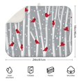 thumbnail image 2 of Gray Christmas Cardinal Bird Pattern Dish Drying Mat for Kitchen 1 Pack, Ultra Absorbent Microfiber Dishes Drainer Mats,18x24in(46x61cm), 2 of 4