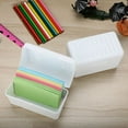 thumbnail image 2 of 6 Pack 3 x 5 inch Index Card Box - Index Card Holder Notecard Box Recipe Card Box Plastic Storage Organizer for Filling Index Cards , Note cards , Flashcards, Recipes and Addresses(White), 2 of 7