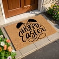 thumbnail image 6 of CoreLiving Easter Bunny Welcome Doormat Spring Rabbit Outdoor Rug Non Slip Front Door Mat for Porch Entryway Floor Home Easter Decorations Layered Design, 6 of 8