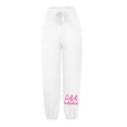 thumbnail image 4 of qelini Womens Capris Pull on Pants Basic Edition front Pockets Drawstring Labor Day Cotton Linen Capri Pants Straight Leg Solid Color Plus Size Fashion Lightweight Breathable White M, 4 of 4