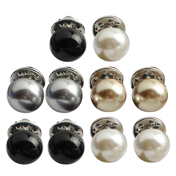 Necvior 10Pcs/lot Buttons Women Shirt Safety Pins Imitation Pearls Brooch Button for DIY