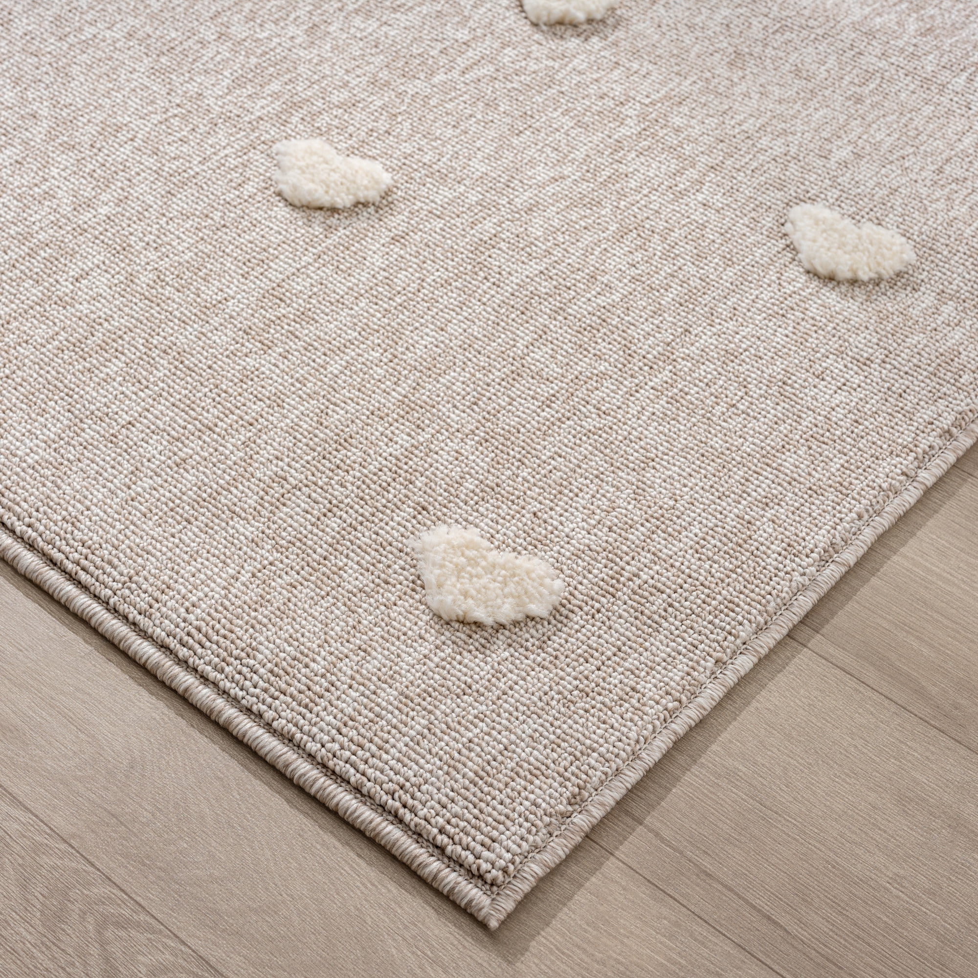 TOWN & COUNTRY PLAY Fluffy Loving Sheep Kids Area Rug, Soft & Plush, Calming, Bedroom Rug, Nursery Decor, Playroom & Classroom Rugs, Beige, 5'2"x7’2”