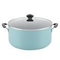 thumbnail image 1 of Antiadherente Stockpot Farberware con tapa, 10.5 cuartos de galón, color aguamarina, 1 of 8