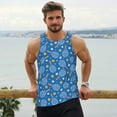 thumbnail image 6 of KLL Tennis Print Men's Muscle Gym Workout Stringer Tank Tops Bodybuilding Fitness T-Shirts Tank Tops Men-3X-Large, 6 of 7